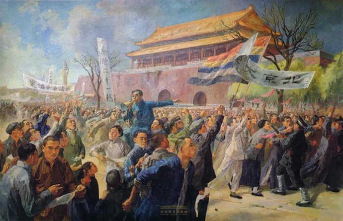 周令釗《五四運動》油畫，1951年，中國國家博物館藏.jpg